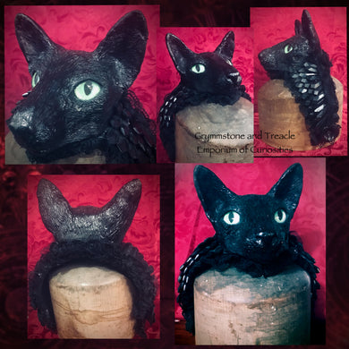 “Shadow” Cat Handmade Headpiece