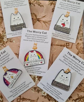 Worry Cat Pins