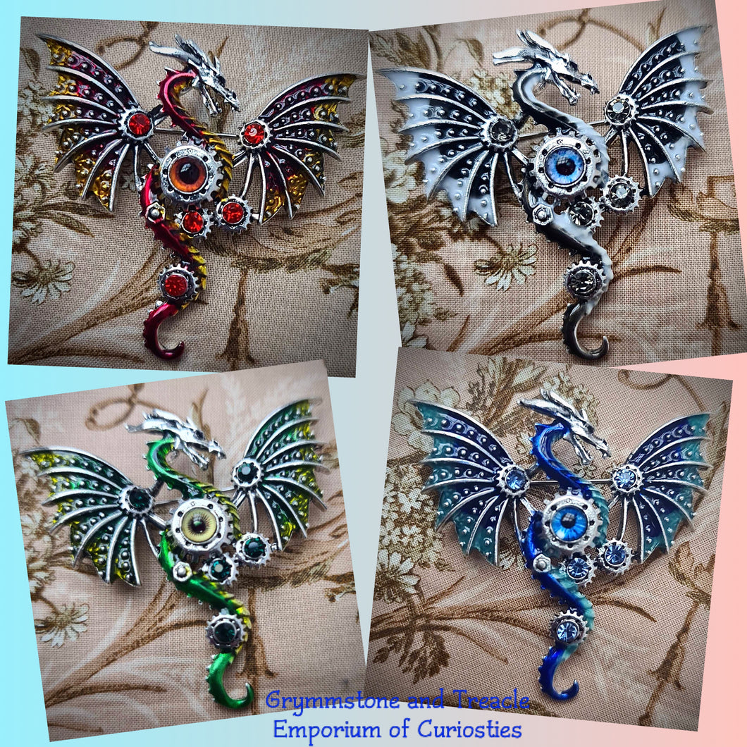 “Here Be Dragons” Brooches