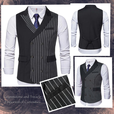 Pinstripe with a Twist Double Breasted Waistcoat - Chest 116cm