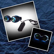 Fibreoptic Blue Light-Up Steampunk Cyberpunk Goggles